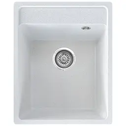 Мийка кухонна Valetti 85C гранітна 510х410 мм біла - мініатюра 2
