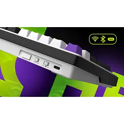Клавіатура Hator Hellyberry HK75 Mechanical Linear RGB Wireless/Bluetooth/USB UA White/Violet (HK75_wireless) - мініатюра 10