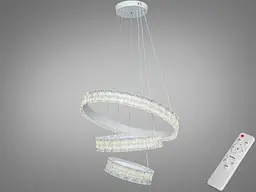 Люстра LED підвісна Romin чорна 140Вт пульт до 25м²