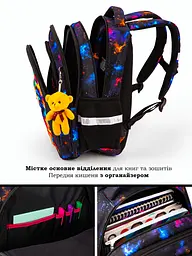 Ортопедичний рюкзак до школи School Standard для дівчинки 475 гр 17,5 літрів Різнобарвний - мініатюра 3