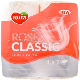 Туалетний папір RUTA Classic Rose 4 рулони 2 шари