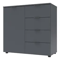 Комод Doros Рон 1 1 фасад 4 шухляды Графіт 80х38х81 (41516006) - мініатюра 6