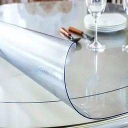 Силіконова скатертину М'яке скло Soft Glass Покриття для меблів 1.0х1.4м (товщина 0.4 мм) Прозора - мініатюра 4