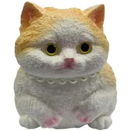 Антистрес сквіш A-Toys котик великий 20 см оранжевий білий тянучка