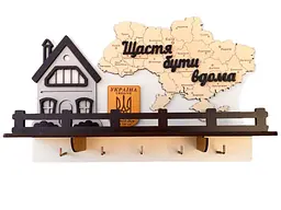 Дерев'яна Ключниця на стіну 36.5x24 см. №8