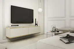 Тумба під телевізор навісна Perfect Home Оро / Oro 2-дверна RTV135 Бежевий (PFH-091351)