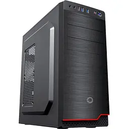 Корпус GameMax MT519-NP-2U3-CR чорний, без БЖ, Mid Tower, ATX / Micro ATX / Mini ITX, 2хUSB3.0, 1хUSB2.0, Card-Reader, 415х200х416