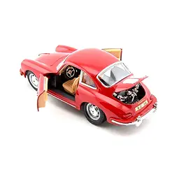 Автомодель - PORSCHE 356B (1961) (асорті слонова кістка, червоний, 1:24) - мініатюра 7