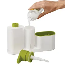 Органайзер для кухні Sink Tidy Set 3 в 1 Дозатор миючих засобів + дозатор мила + тримач кухонного приладдя - мініатюра 3