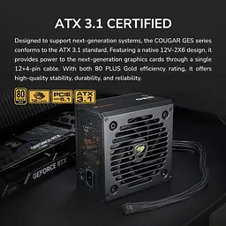 Блок живлення Cougar GES 850W ATX 3.1 80+ Gold (GES850) Black - мініатюра 11