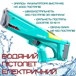 Водяний автомат на акумуляторі портативний водний бластер Combuy det0018993 - мініатюра 2