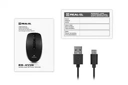 Миша бездротова REAL-EL RM-455W Чорний - мініатюра 6