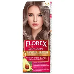 Крем-фарба Florex Попелясто-русявий КЕРАТИН 3.3
