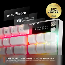 Клавіатура SteelSeries Apex Pro TKL Gen 3 UA HyperMagnetic OmniPoint 3.0 OLED White (64898) - мініатюра 6