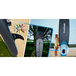 Надувна SUP дошка THUNDER Steel 365 см із веслом Blue - мініатюра 3