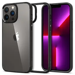 Оригінальний протиударний чохол для iPhone 13 Pro Max (6.7") Spigen Ultra Hybrid Matte Black (ACS03205) - мініатюра 1
