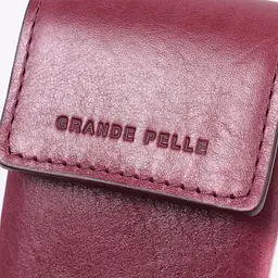 Ключниця для жінок у вигляді футляра з натуральної шкіри GRANDE PELLE 22572 бордова - мініатюра 6
