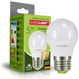 Лампочка Eurolamp LED G45 5W E27 4000K 220V (LED-G45-05274(P))