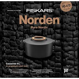 Каструля Fiskars Norden чавунна 6 л (1026566) - мініатюра 9