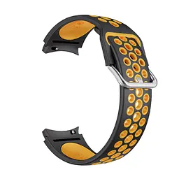 Браслет Galaxy Uniq для Samsung Galaxy Watch 6 Classic 43mm 6 Classic 47mm - чорно-жовтий ширина кріплення 20мм силікон Watchbands (W40-5WB61005825) - мініатюра 3