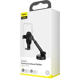 Автомобільний утримувач холдер Baseus Simplism Gravity Car Mount Holder SUYL-JY01 Black - мініатюра 6