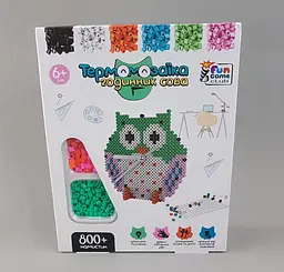 Термомозаїка 28055 "4FUN Game Club", годинник “Сова”, 800+ намистин, в коробці