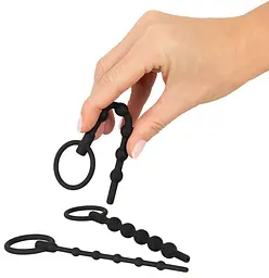 Стимулятор уретри Penisplug Training Set, 3 шт (чорний) - мініатюра 4