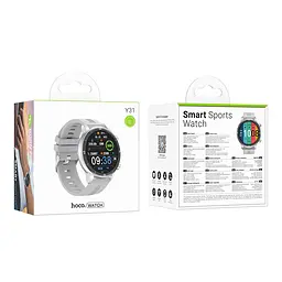 Розумний годинник Hoco Y31 Smart Watch call version сріблястий - мініатюра 4