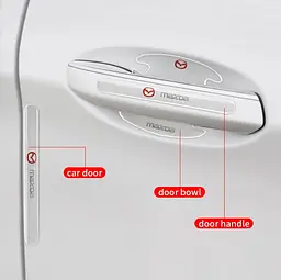 Комплект захисних плівок Нано під ручки авто (відбійник на дверях) Mazda 8 шт - мініатюра 9