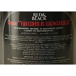 Сироп Red&Black Вишня в шоколаді 0.7 л - мініатюра 6