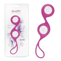 Вагінальні кульки Glamy Cristal Love, 15.5 см, рожевий - мініатюра 2