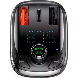 FM-трансмітер Baseus T Shaped S-13 Car Bluetooth MP3 Player Black (CCMT000101) [101022] - мініатюра 2