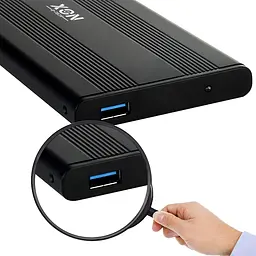 Зовнішня кишеня XON MemoryCase для 2.5" SATA HDD/SSD USB 3.0 Чорна (XHC3A13S21MB 6600) - мініатюра 2
