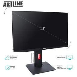 Моноблок Artline Home G43 23.8 FullHD IPS, Intel U5-225, 16 GB, 480 SSD, Intel HD, DOS (G43v61) - мініатюра 8