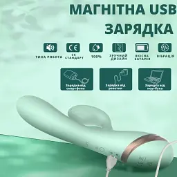 Вібратор I’MCUM Air Lover із функцією збільшення надуванням Зелений (IM-ZDB299) - мініатюра 8