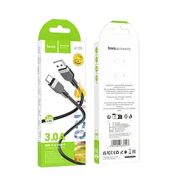Дата кабель Hoco X109 Energy silicone USB to Type-C 1 м Black - мініатюра 2