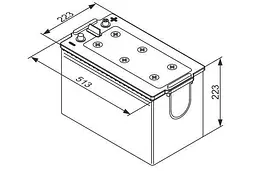 Акумулятор Bosch TE EFB 190Ah EN1050A L+ (0 092 TE0 777) - мініатюра 5