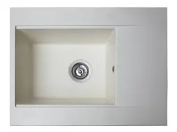 Кухонна мийка Miraggio BODRUM 650 white (0000012) Граніт, Врізна, Білий