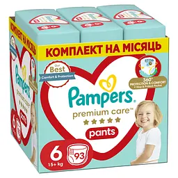 Підгузки-трусики Pampers Premium Care Pants Giant 6 (15+ кг) 93 шт.