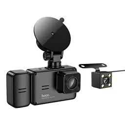 Відеореєстратор HOCO DI62 Warrior three-screen simultaneous display driving recorder (wifi version) |720p front/480p rear/480p