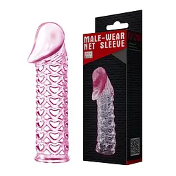Насадка на член Baile Silikon Sleeve, +2.2 см - мініатюра 6