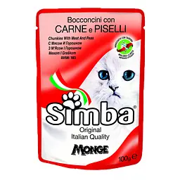 Вологий корм для котів Simba Cat Wet м'ясний 100 г (70009348)