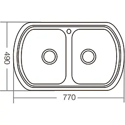 Мийка для кухні Zerix Z7749-08-180D decor (ZM0566) - мініатюра 3