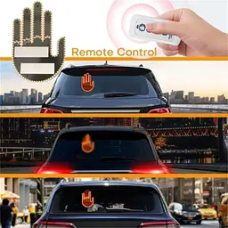 Підсвічування автомобільне LED-долоня рука на заднє скло для жестів (Gesture fan fak car Led) - мініатюра 2