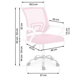Офісне крісло Sofotel Emeri Pink (242001) - мініатюра 6