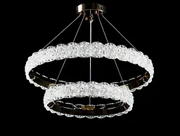 Люстра світлодіодна Splendid Ray LC01/550+350/2 LED, 2 лампи, золото/білий, сучасний стиль для дому - мініатюра 2