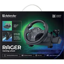 Кермо Defender Rager PC/PS/Xbox/Switch Black (64067) - мініатюра 6