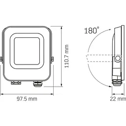 Прожектор Videx VL-F3e-105W-12V - мініатюра 7
