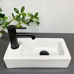 Умивальник VBI Komo R white накладний підвісний VBI-015601, Білий - мініатюра 5