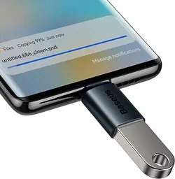 Адаптер Baseus Ingenuity Series Mini OTG Adaptor Type-C to USB-A 3.1 blue (ZJJQ000003) - мініатюра 4